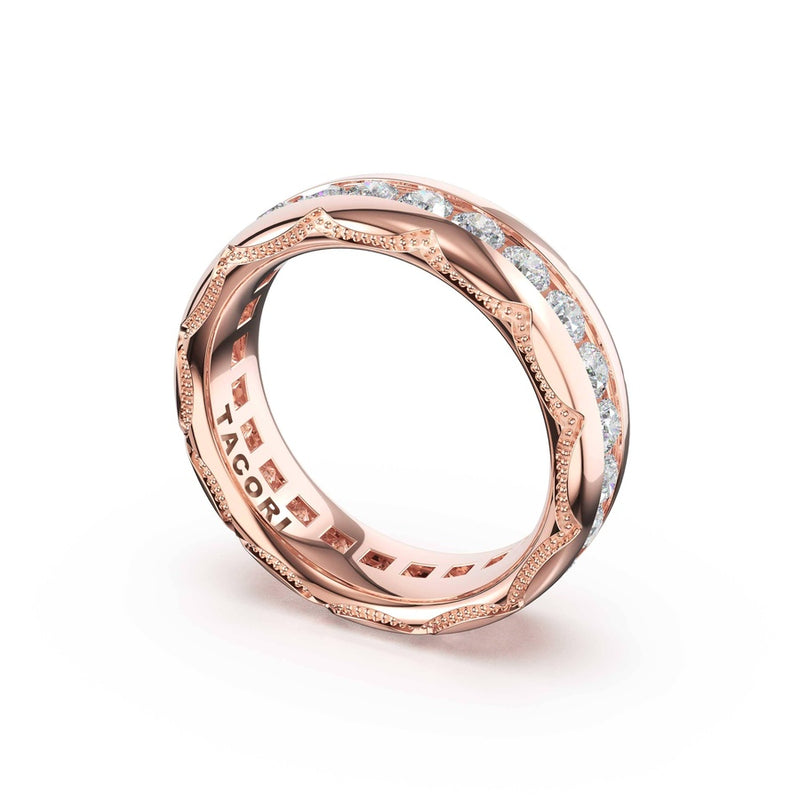 Channel-Set Diamond Band in 18kt Rose Gold