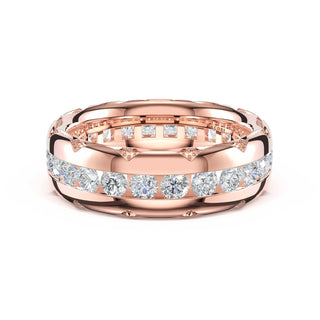 Channel-Set Diamond Band in 18kt Rose Gold