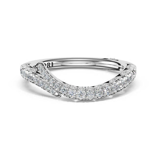 Pavé Bypass Band in Platinum