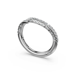 Pavé Bypass Band in 14kt White Gold