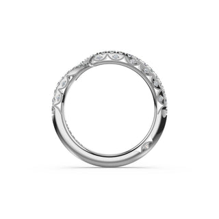 Pavé Bypass Band in 14kt White Gold