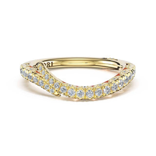 Pavé Bypass Band in 18kt Yellow Gold