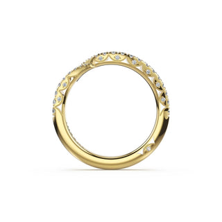 Pavé Bypass Band in 18kt Yellow Gold