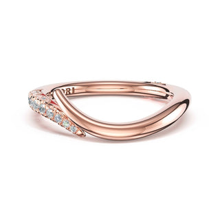 Polished Bypass Band in 14kt Rose Gold