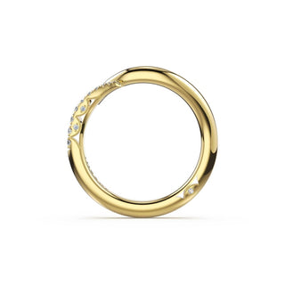 Polished Bypass Band in 18kt Yellow Gold