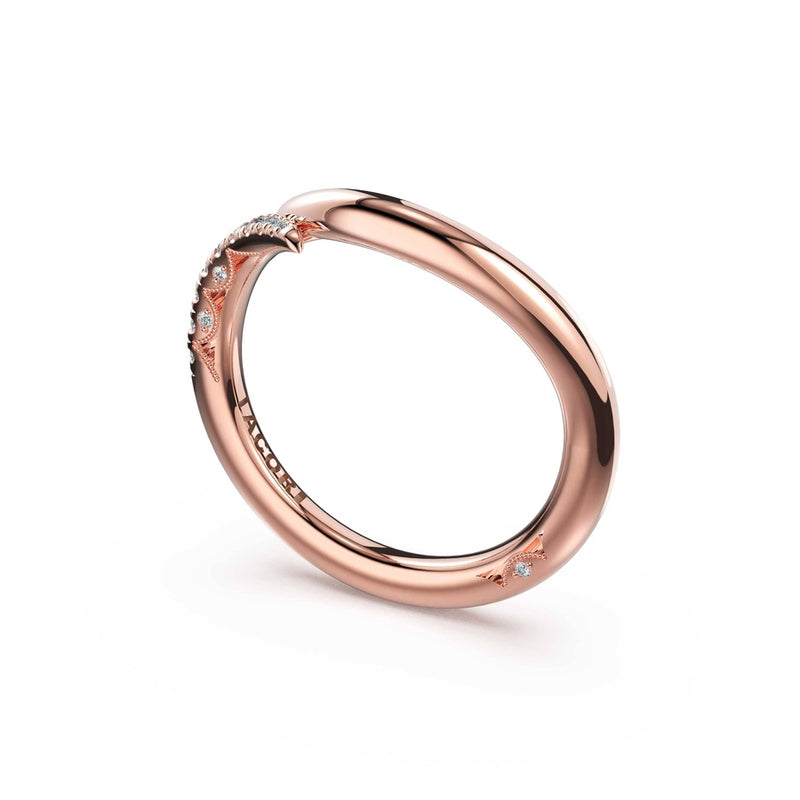 Polished Bypass Band in 18kt Rose Gold