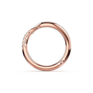 Polished Bypass Band in 18kt Rose Gold