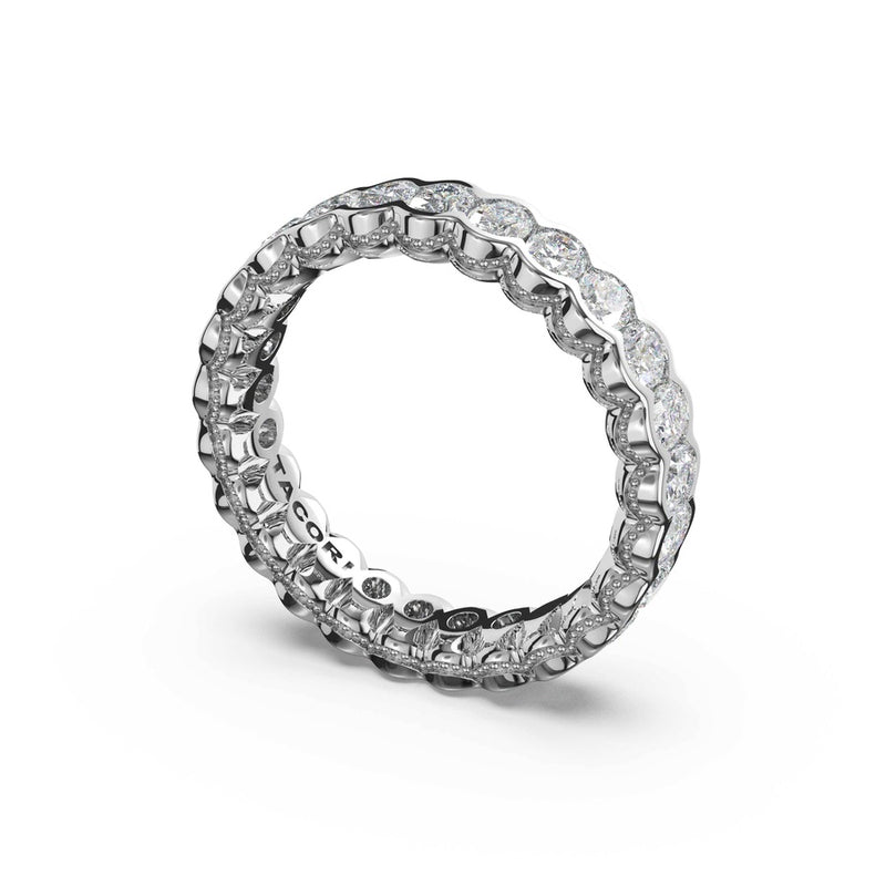 Semi-Bezel Eternity Band in Platinum