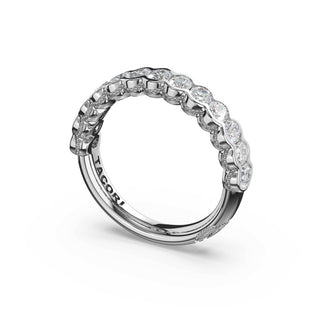 Semi-Bezel Eternity Band in 14kt White Gold