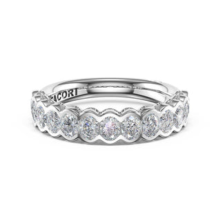 Semi-Bezel Eternity Band in 14kt White Gold