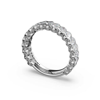 Semi-Bezel Eternity Band in 14kt White Gold