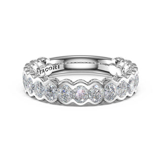 Semi-Bezel Eternity Band in Platinum