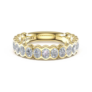 Semi-Bezel Eternity Band in 14kt White Gold