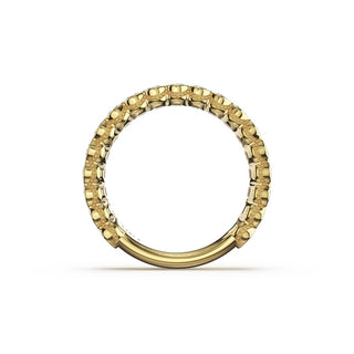 Semi-Bezel Eternity Band in 18kt Yellow Gold