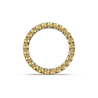 Semi-Bezel Eternity Band in 14kt Yellow Gold