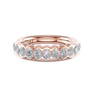 Semi-Bezel Eternity Band in 14kt Rose Gold