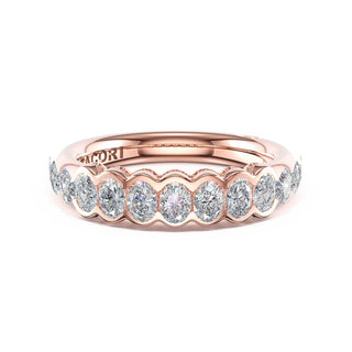 Semi-Bezel Eternity Band in 14kt White Gold