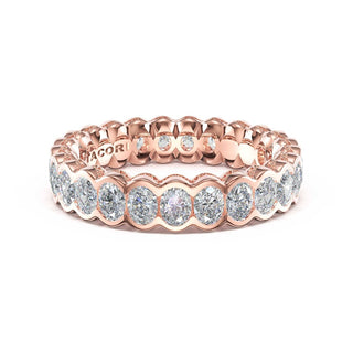 Semi-Bezel Eternity Band in 14kt White Gold