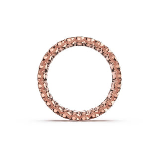Semi-Bezel Eternity Band in 14kt Rose Gold