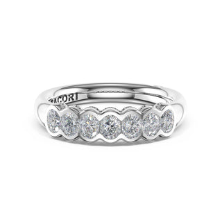 Semi-Bezel Eternity Band in 14kt White Gold