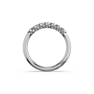 Semi-Bezel Eternity Band in 14kt White Gold