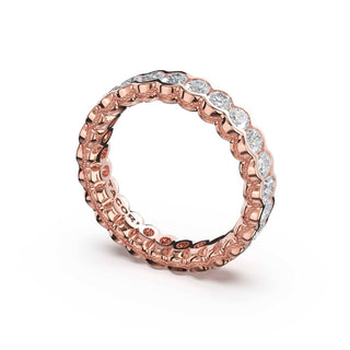 Semi-Bezel Eternity Band in 14kt White Gold