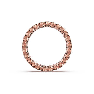 Semi-Bezel Eternity Band in 14kt White Gold