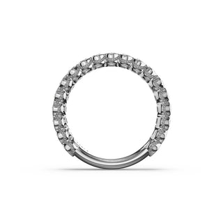 Semi-Bezel Eternity Band in 18kt White Gold