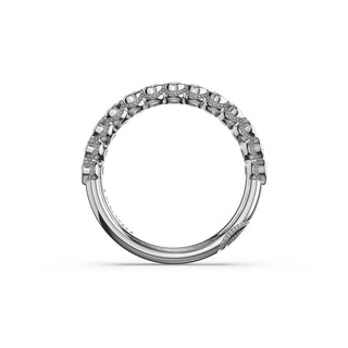 Semi-Bezel Eternity Band in 14kt White Gold