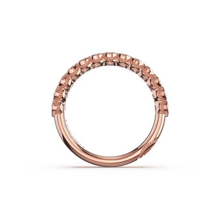 Semi-Bezel Eternity Band in 18kt Rose Gold