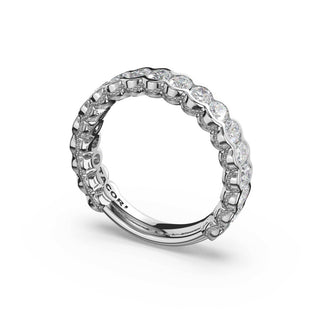 Semi-Bezel Eternity Band in 14kt White Gold