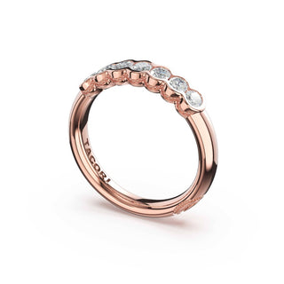 Semi-Bezel Eternity Band in 18kt Rose Gold