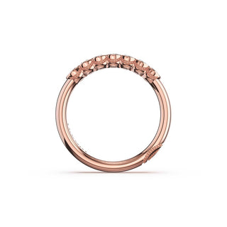Semi-Bezel Eternity Band in 18kt Rose Gold