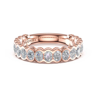 Semi-Bezel Eternity Band in 14kt White Gold