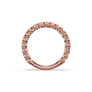 Semi-Bezel Eternity Band in 14kt White Gold