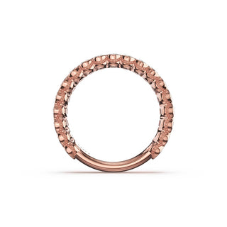 Semi-Bezel Eternity Band in 14kt Rose Gold