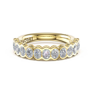 Semi-Bezel Eternity Band in 14kt White Gold