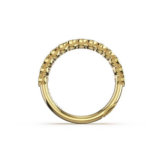 Semi-Bezel Eternity Band in 18kt Yellow Gold