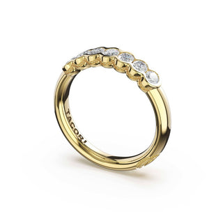 Semi-Bezel Eternity Band in 14kt White Gold