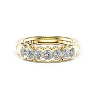 Semi-Bezel Eternity Band in 18kt Yellow Gold