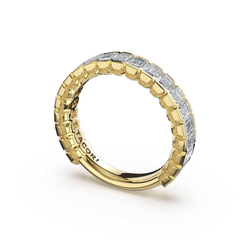 Semi-Bezel Band in 18kt Yellow Gold