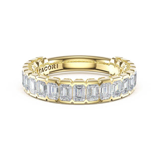 Semi-Bezel Band in 18kt Yellow Gold