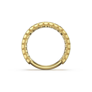 Semi-Bezel Band in 14kt Yellow Gold