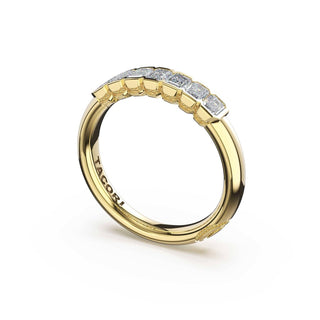 Semi-Bezel Band in 14kt Yellow Gold