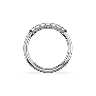 Semi-Bezel Band in 14kt White Gold