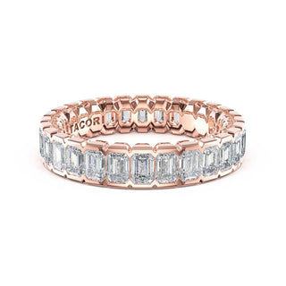 Semi-Bezel Band in 18kt Rose Gold