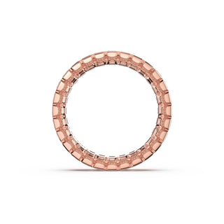 Semi-Bezel Band in 18kt Rose Gold