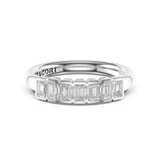 Semi-Bezel Band in 18kt White Gold