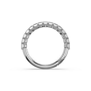 Semi-Bezel Band in 14kt White Gold