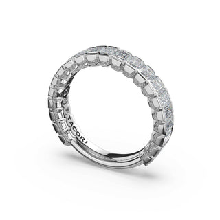 Semi-Bezel Band in 14kt White Gold